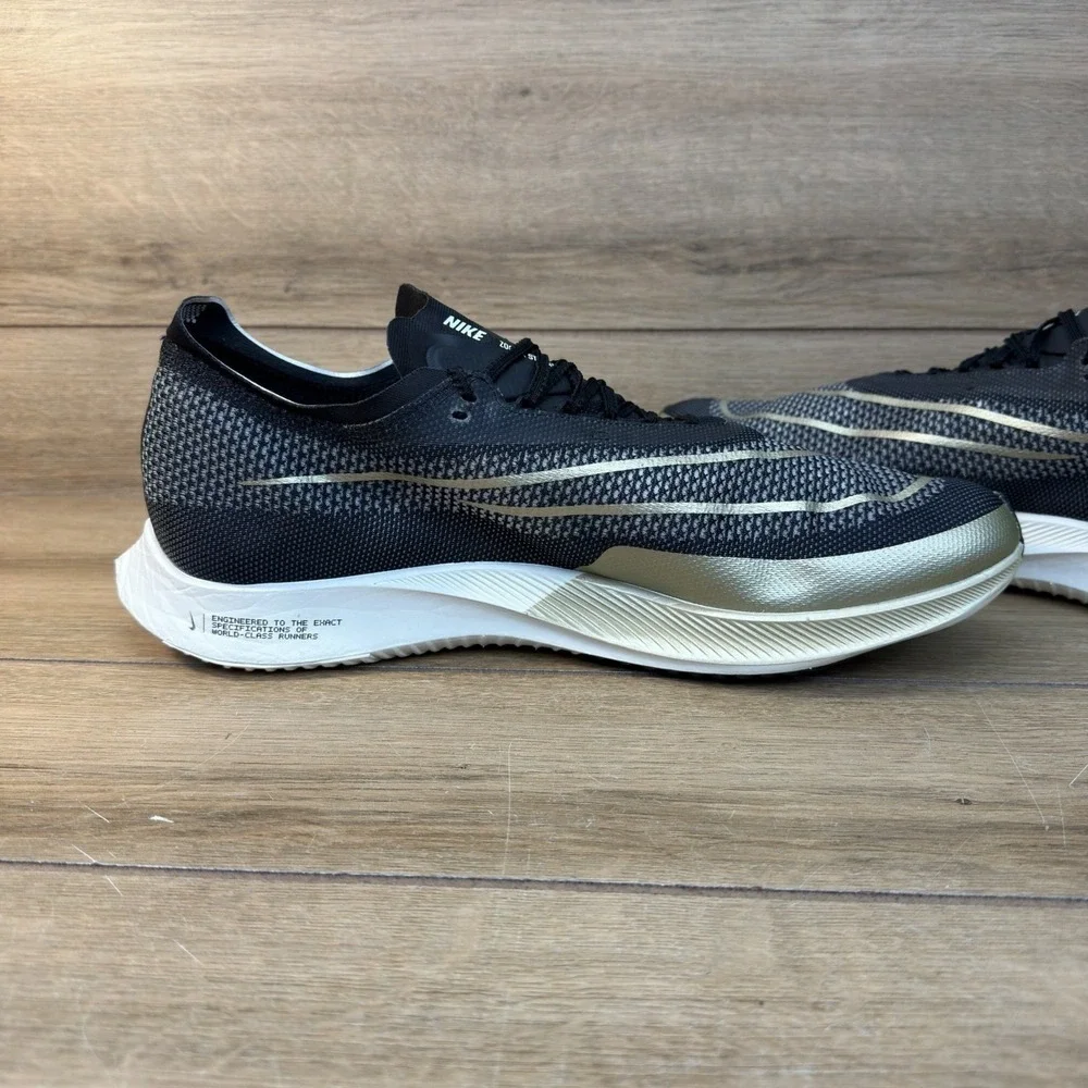 Nike ZoomX Streakfly Black Metallic Gold Grain DJ6566-001 Men's Sz 15 Running